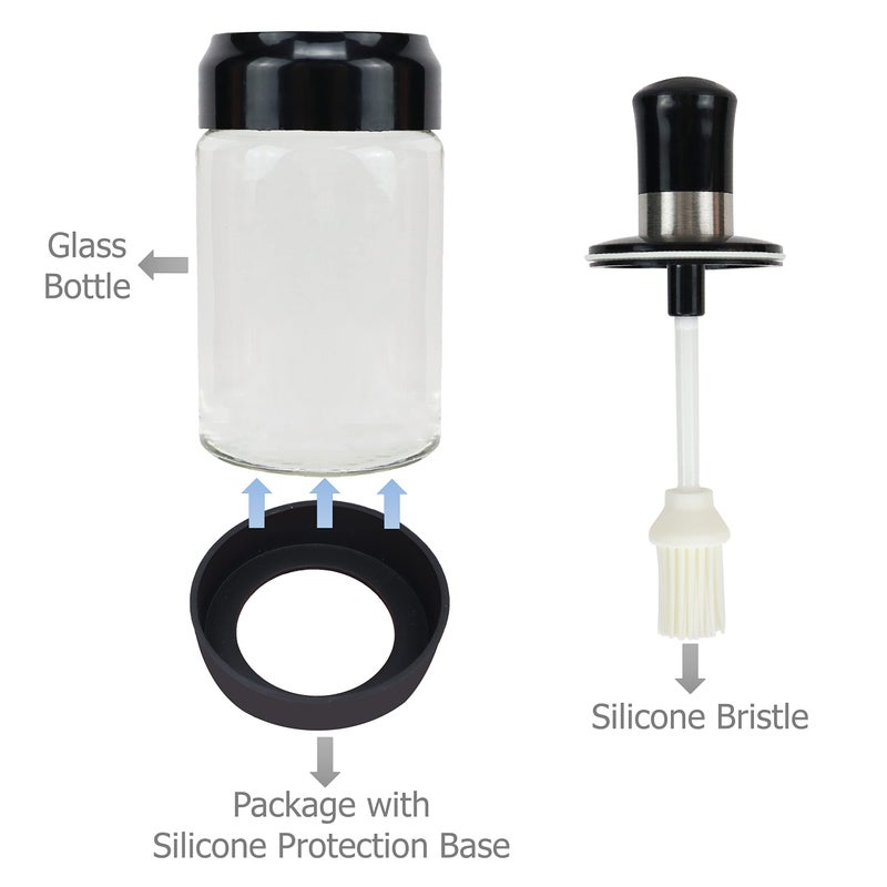 EIKS Oil Bottle with Silicone Brush for Cooking BBQ Kitchen - Image 5